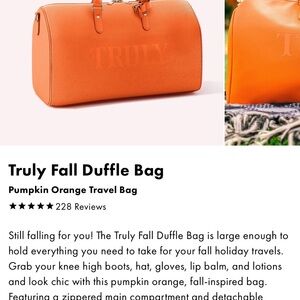 TRULY Pumpkin Orange Travel Bag